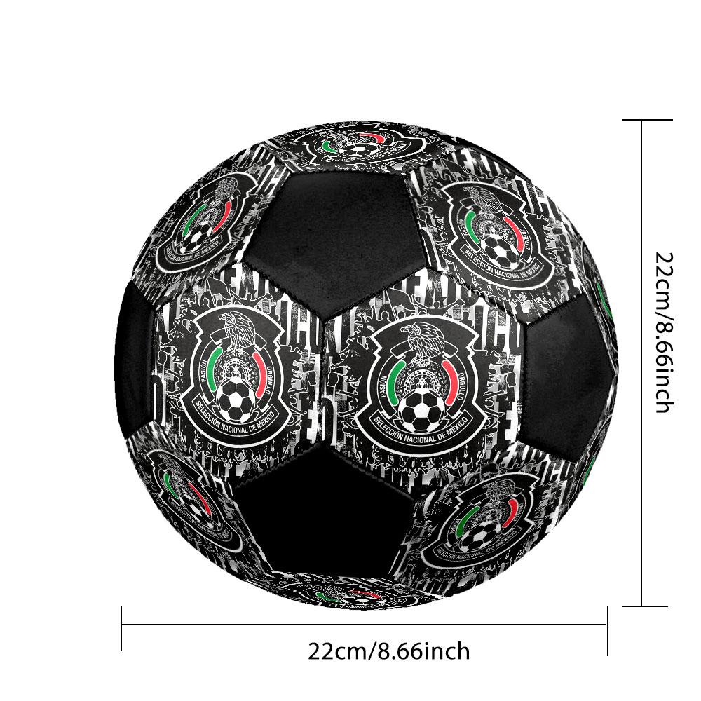 Mexico national football Size 5 Soccer Ball, Machine-Stitched PVC, Durable & High Bounce, All Ages Fit, fan merchandise, matches & outdoor use.