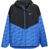 Nike Куртка для бега унисекс Therma-Fit Miler Repel Run Division с капюшоном и молнией, с логотипом, черная/синяя DD6103-011