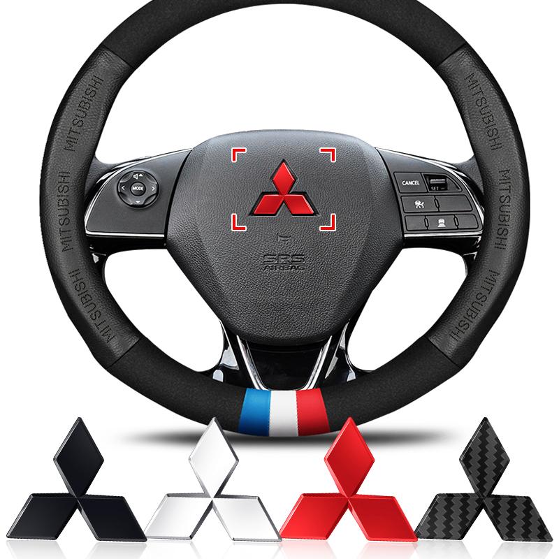 1 шт. ABS Наклейка на центр руля автомобиля Аксессуары Для Mitsubishi ASX Lancer Pajero Outlander L200 Delica Eclipse