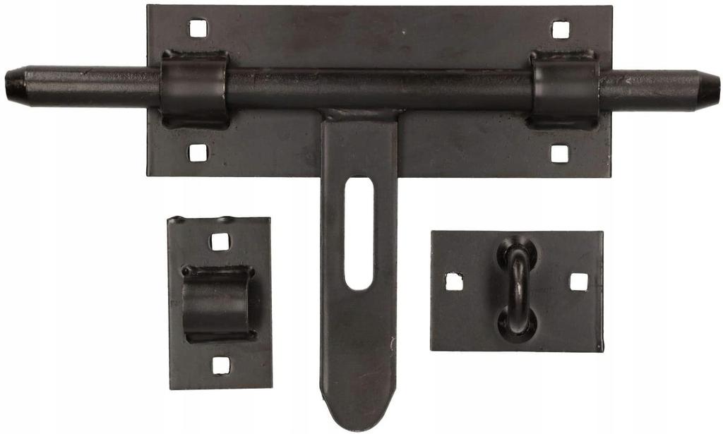 Gate latch 270 BLACK + PADLOCK