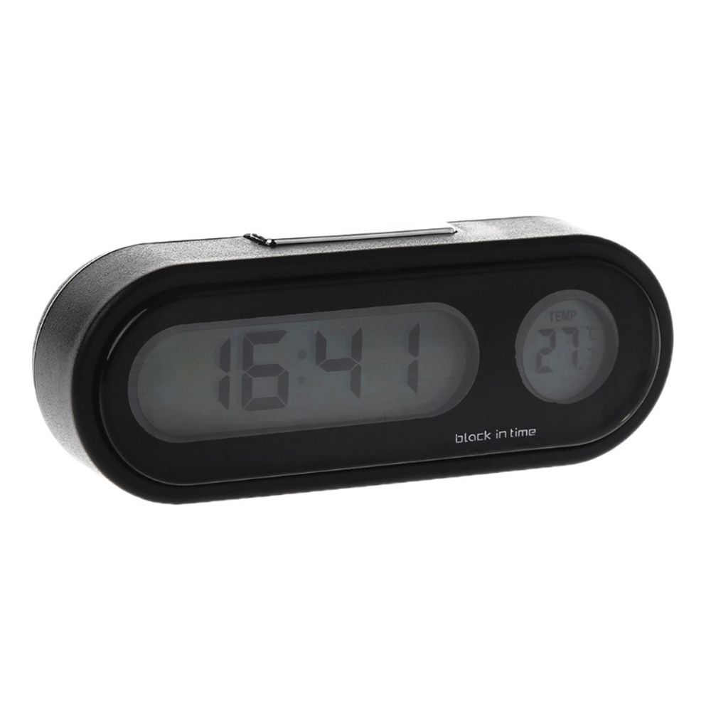 Thermometer LCD Backlight Car Ornament Thermometer Clock Electronic Clock Digital Clock Car Clock