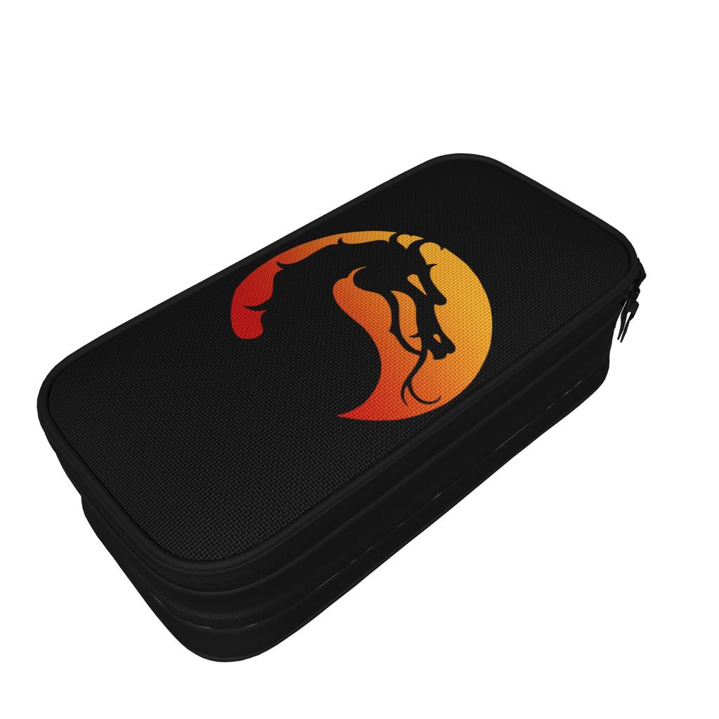 Cute Mortal Kombat Logo Mk Game Pencil Cases Pencil Pouch Pen for Student Big Capacity Bags Office Zipper Stationery