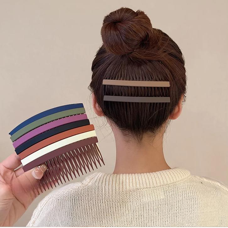 Женский однотонный гребень для волос, большая простая шпилька для челки, фиксированная укладка, повязка на голову для сломанных волос, аксессуары для волос