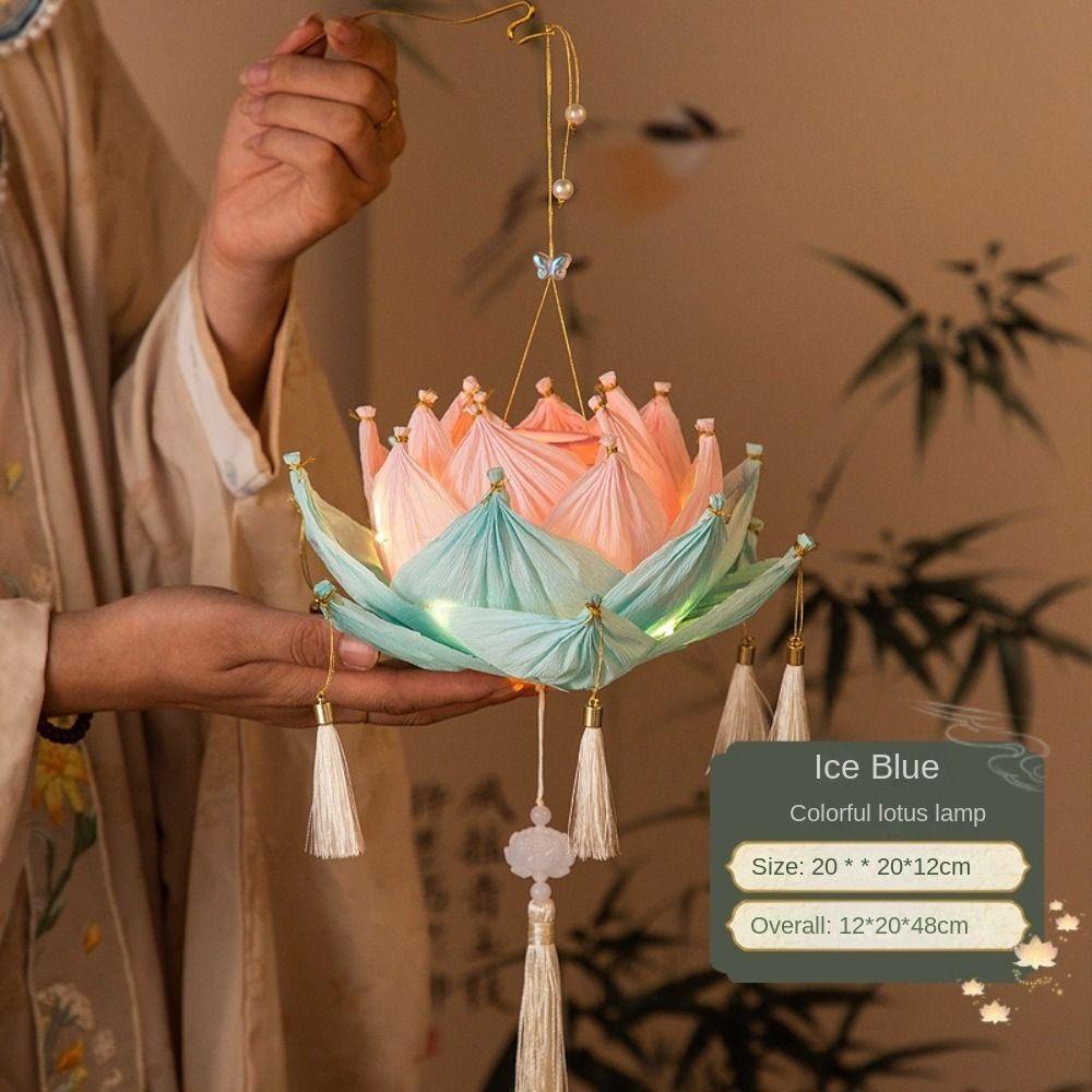 Набор материалов для изготовления своими руками Фонарь Лотос Праздник середины осени Бумажные фонари Декоративные огни для нового дома