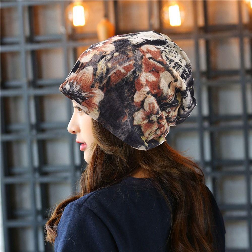 Collar Summer Hat Head Wrap Turban Headscarf Scarf Ruffle Cancer Hat Beanie Stripe Hat Outdoor Cap