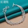 925 Sterling Silver Multi-Chain Bead Bracelet