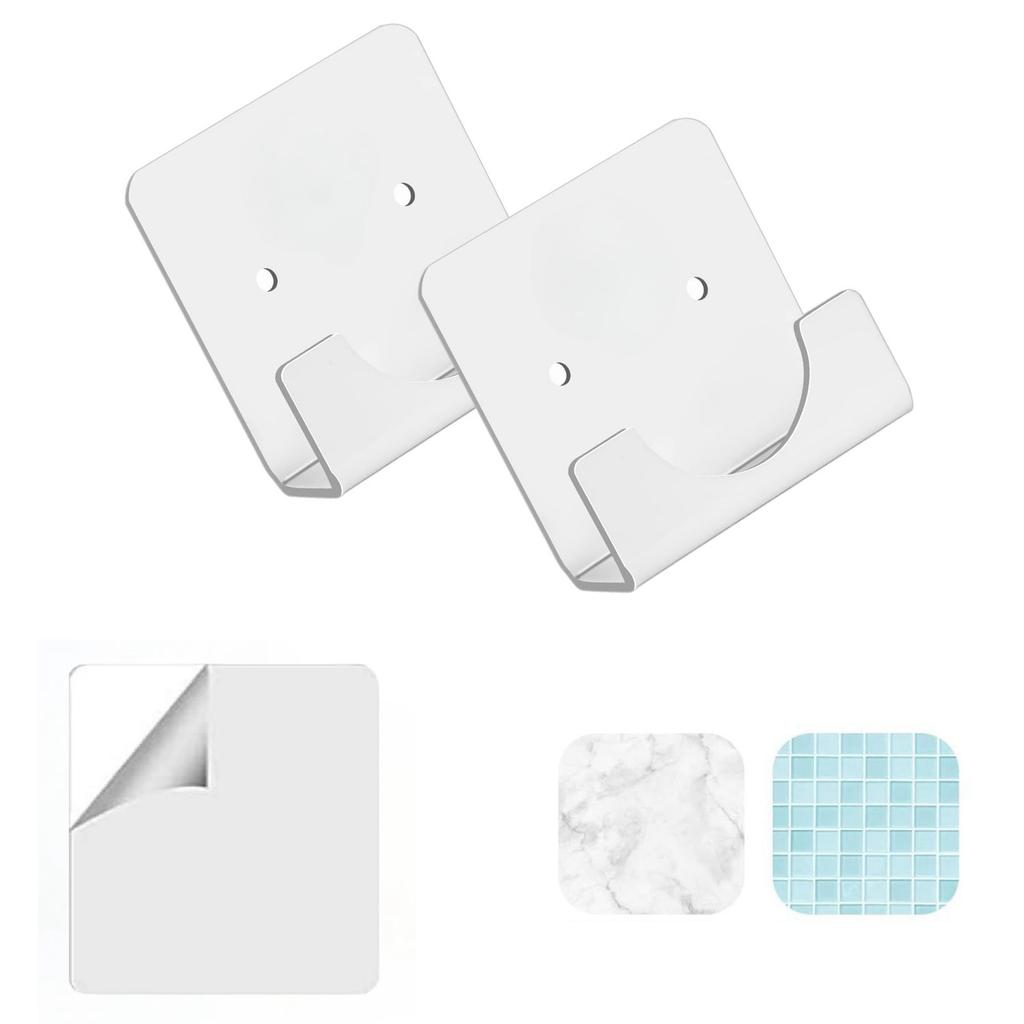 2 шт. Акриловые держатели для душевой штанги, самоклеящееся крепление для ванной комнаты и кухни, не требующие сверления, аксессуар для ванной комнаты