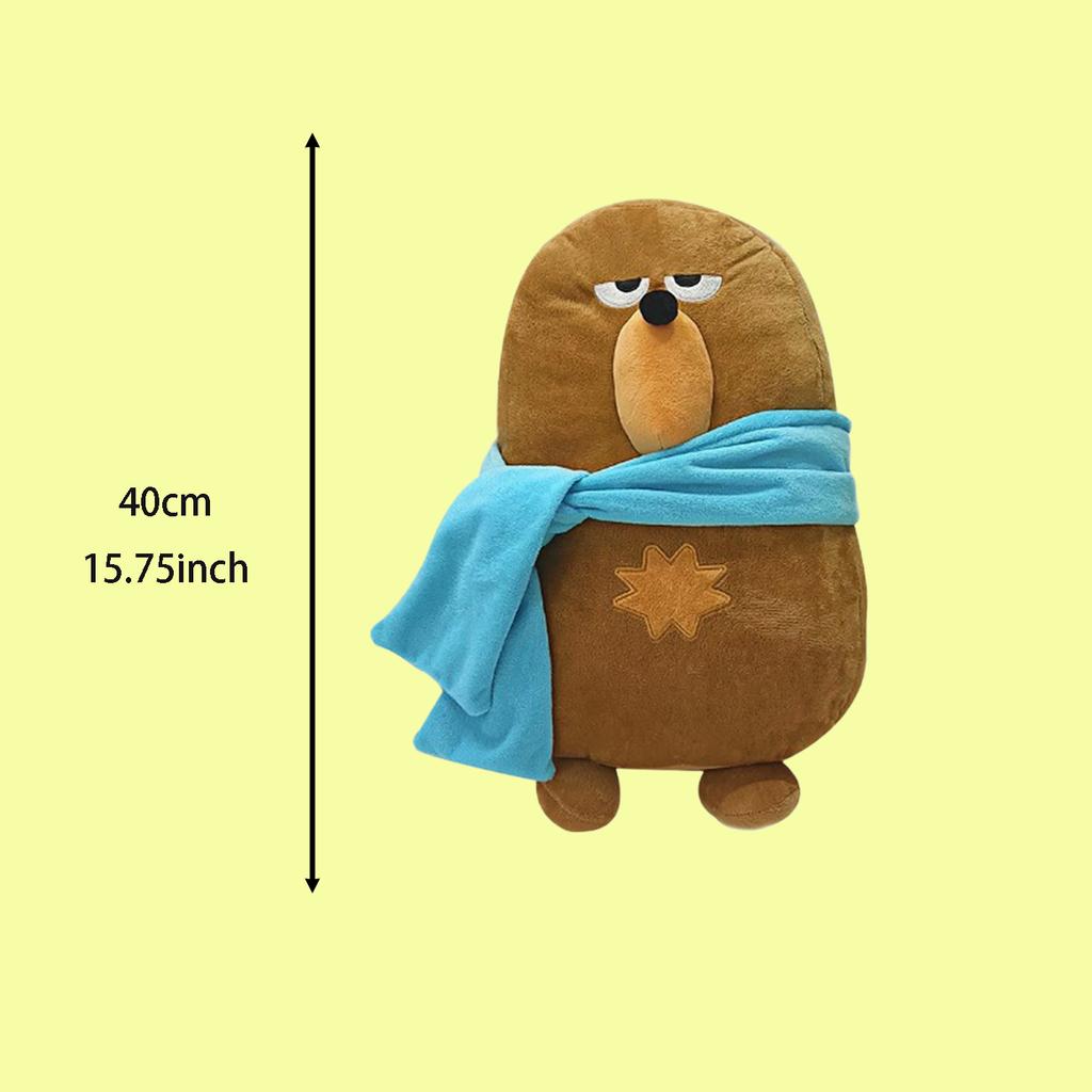 Kawaii Green Owl Plush Toys Cute BuffDuo Stuffed Dolls Animals Scarf Bear Stuffed Toy Room Cushion Birthday Gifts