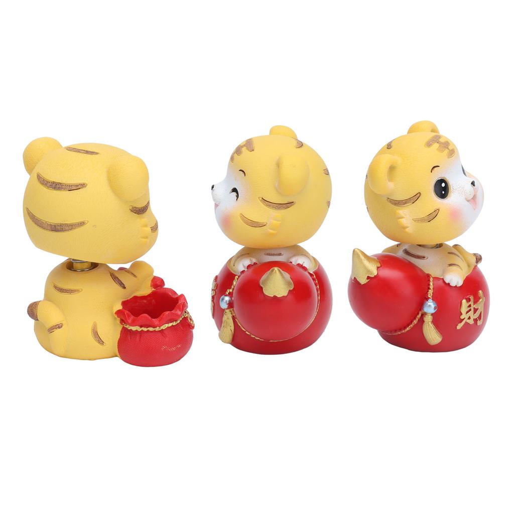 Тигр Орнамент Премиум Смола Милый Изысканный Яркие Цвета Широкое Применение Игрушка Тигр