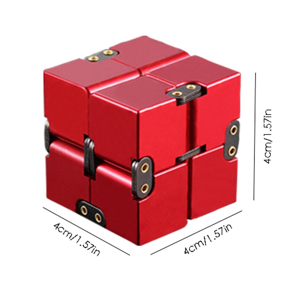 Алюминиевый кубик бесконечности, игрушка-фиджет для взрослых и детей, для офиса, учебы, релаксации, снятия стресса или уменьшения тревоги