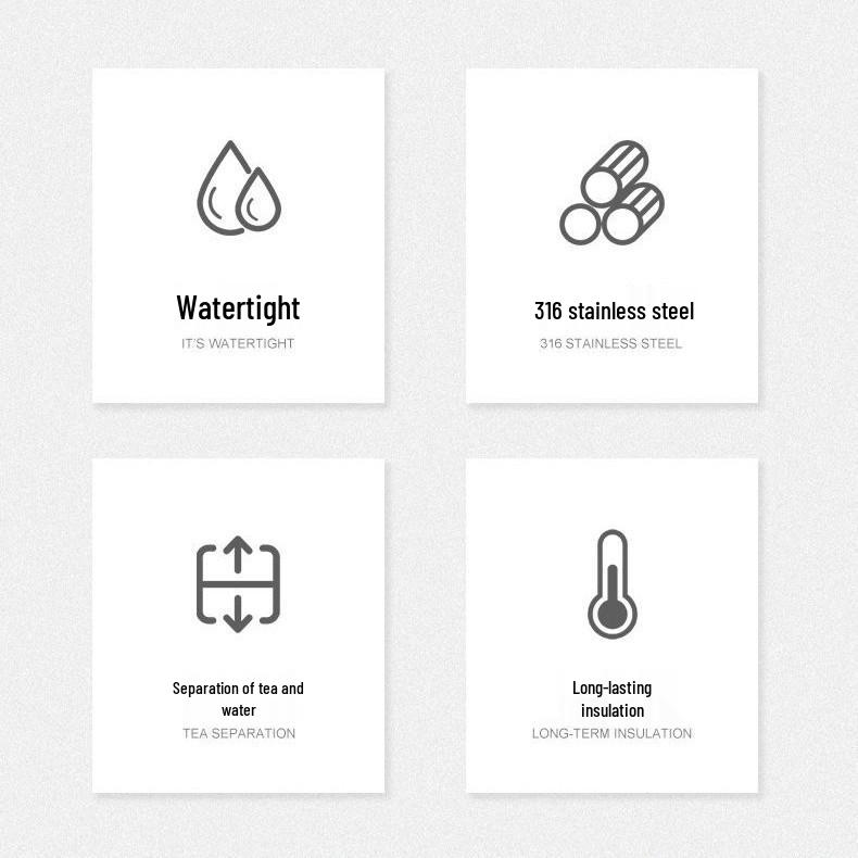 304 Stainless Steel Insulated Outdoor Tea Cup with Infuser - Large Capacity Portable Cup for Men, Women, and Students