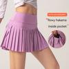 Tennis Skirt Women'S Fake Two-Piece Ultra-Light Quick-Drying Summer Anti-Exposure Yoga Fitness Pleated