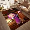 Masha Bear Area Rug Design for Study room Hallway Outdoor Decorate room Antislip Carpet Anime Office Decor Gift for Festivals