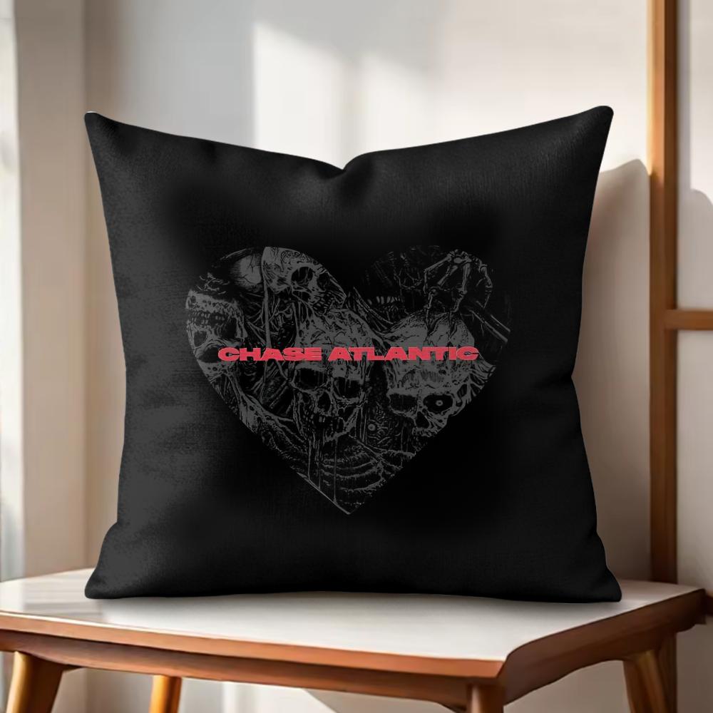 Rock Band CChase AAtlantic Cushion Cover Natural Linen Organic Fabric DoubleSided Printing Couch Pillow Covers Home Decor