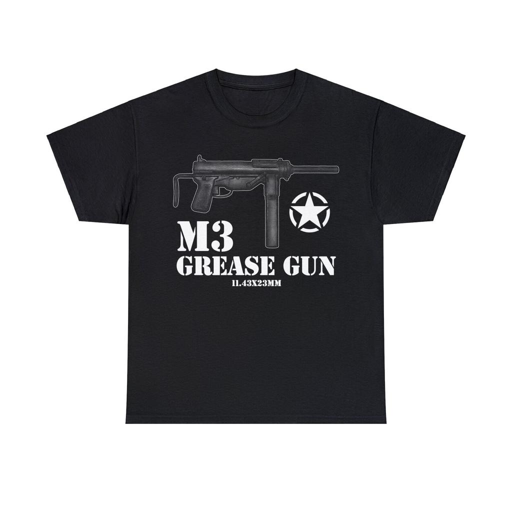 Футболка US Army M3 Grease Gun 100% Хлопок Круглый вырез Короткий рукав Летняя Повседневная Мужская футболка Размер S