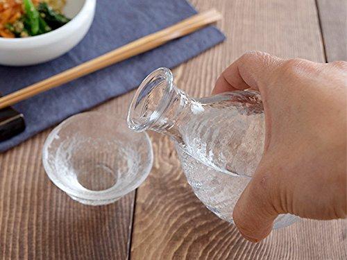 Tableware East Liquor Set Glass Sake Bottle 2 Cups Set Microwave OK Made In Japan Sake Utensils Glass Tableware Choke Cup Sake Bottle (225cc) &