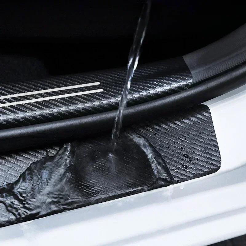 4Pcs/set Carbon Fiber Car Door Threshold Plate Stickers for Mercedes Benz W203 W204 W205 W206 W212 W213 W222 W223 E300 C200 xxx1
