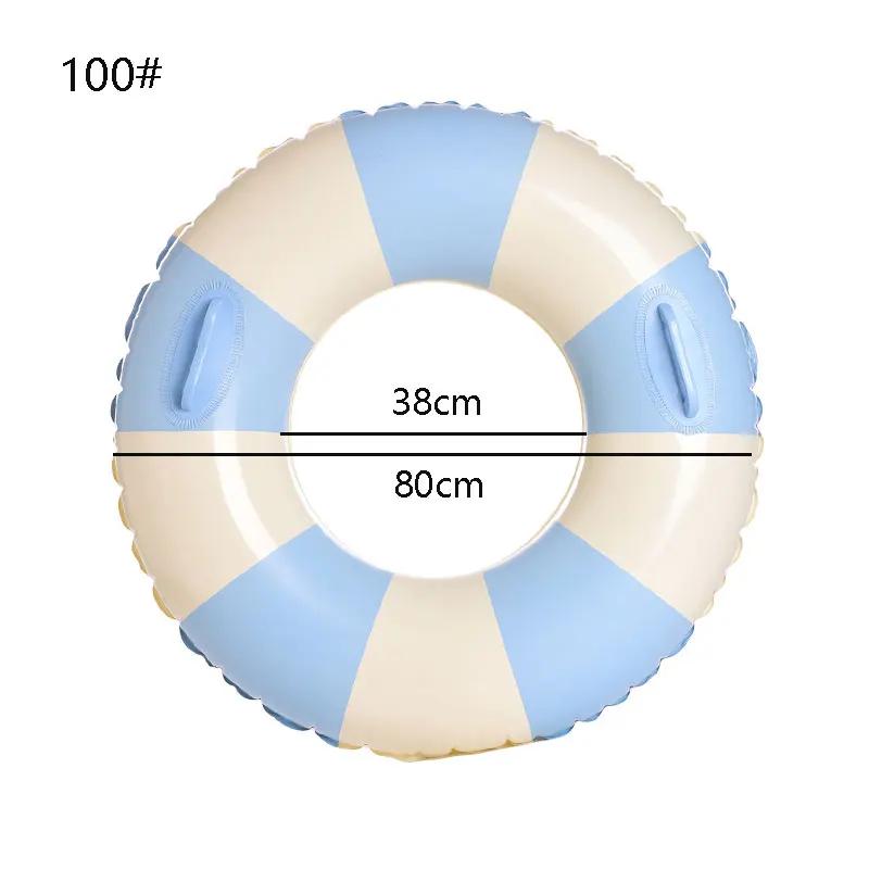 Корейский стиль, утолщенное надувное кольцо для плавания, трубка для воды, плавающий надувной матрас для взрослых с ручкой, круг для плавания на открытом воздухе