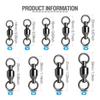 Accessories Hooks Barrel Stainless Steel Fishing Connector Swivel Ring Ball Bearing Solid Ring