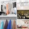 1/5/10Pcs Silver Stainless Steel Home Kitchen Storage Rack S Shaped Hanger Hook Clasps Hooks