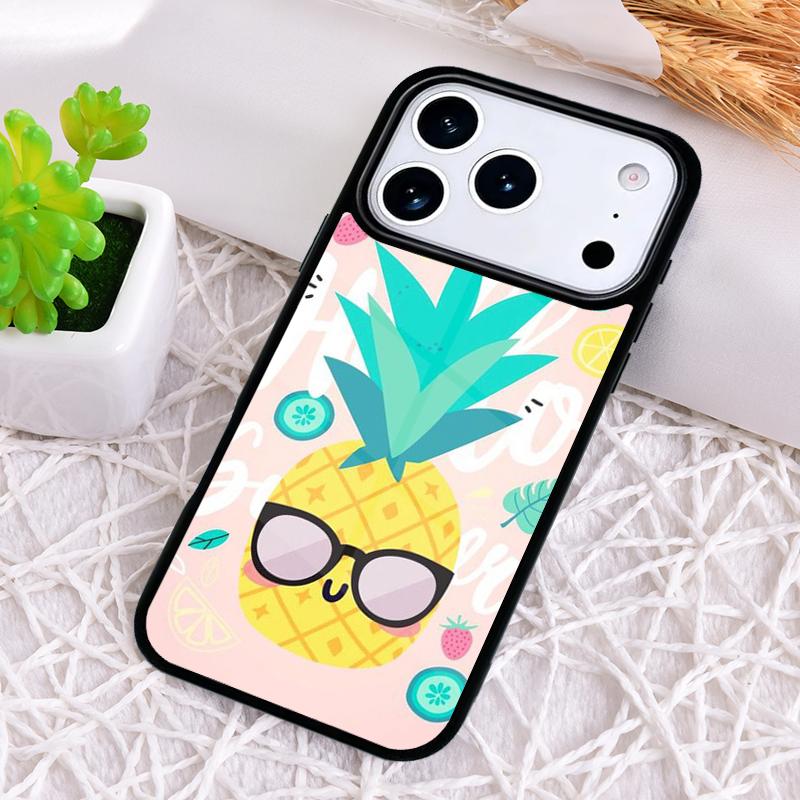 Kawaii Pineapple Art Phone Case for iPhone 17 Air 16 15 11 12 14 13 Pro Max Shockproof Cover
