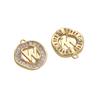 Copper Zirconium Inlaid 26 Letter Pendant For DIY Jewelry Making Craft Accessories
