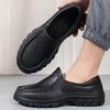 Модная мужская повседневная обувь Нескользящая Толстая подошва Износостойкая Водонепроницаемая Маслостойкая Слипоны Домашняя Прогулочная Рабочая обувь