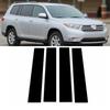 4Pcs Styling Parts For Toyota Highlander 2008-2013 Window Pillar Posts Door Decoration Stickers Car Exterior Trims Accessories
