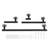 4Pcs Towel Bar Set Stainless Steel Toilet Paper Holder Towel Hooks Rack Bathroom Accessories Black