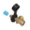 GasTank Adapter Converts POL Tanks Service Valve To QCC Type1 Gases Cylinder Connector with Pressure Gauge for 5 100lb