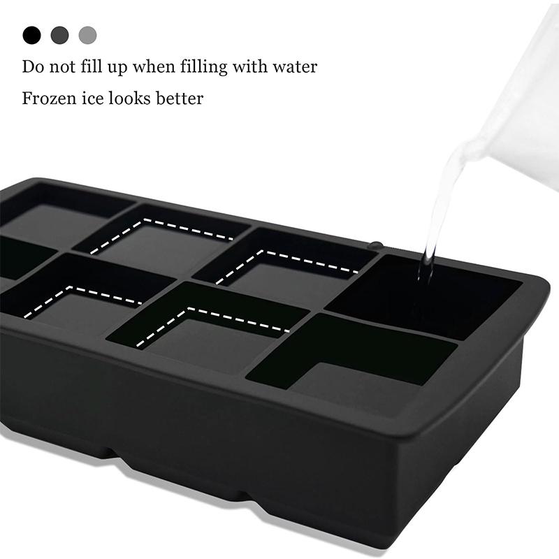 Ice Cube Tray Ice Cube Silicone Molds Ice Cube Maker Square Ice Tray Large Ice Cube 8 Grid Ice Mold Kitchen Accessories Gadgets 6