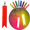 10Pcs Soft PVC Reflective Strips High Visibility Backpack Pendant Car Reflective Keychain  Cycling