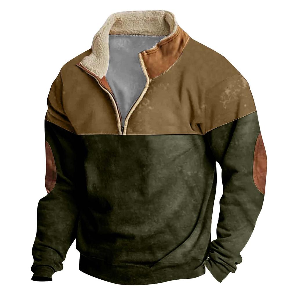 Spring And Men's Standing Collar Sweatshirt Is Outdoor Casual Sweaters Tops