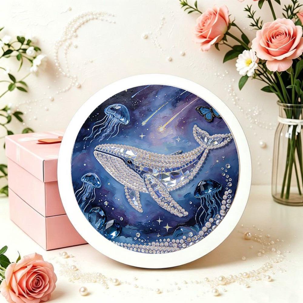 Flower Round Shape Pearl Painting Hand-Pasted Self-Adhesive Paintings Bedroom Decorative