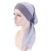 Fashion Headwear Pre-Tied Elastic Chemo Pirate Cap Hair Loss Hat Muslim Turban Cancer Head Scarf