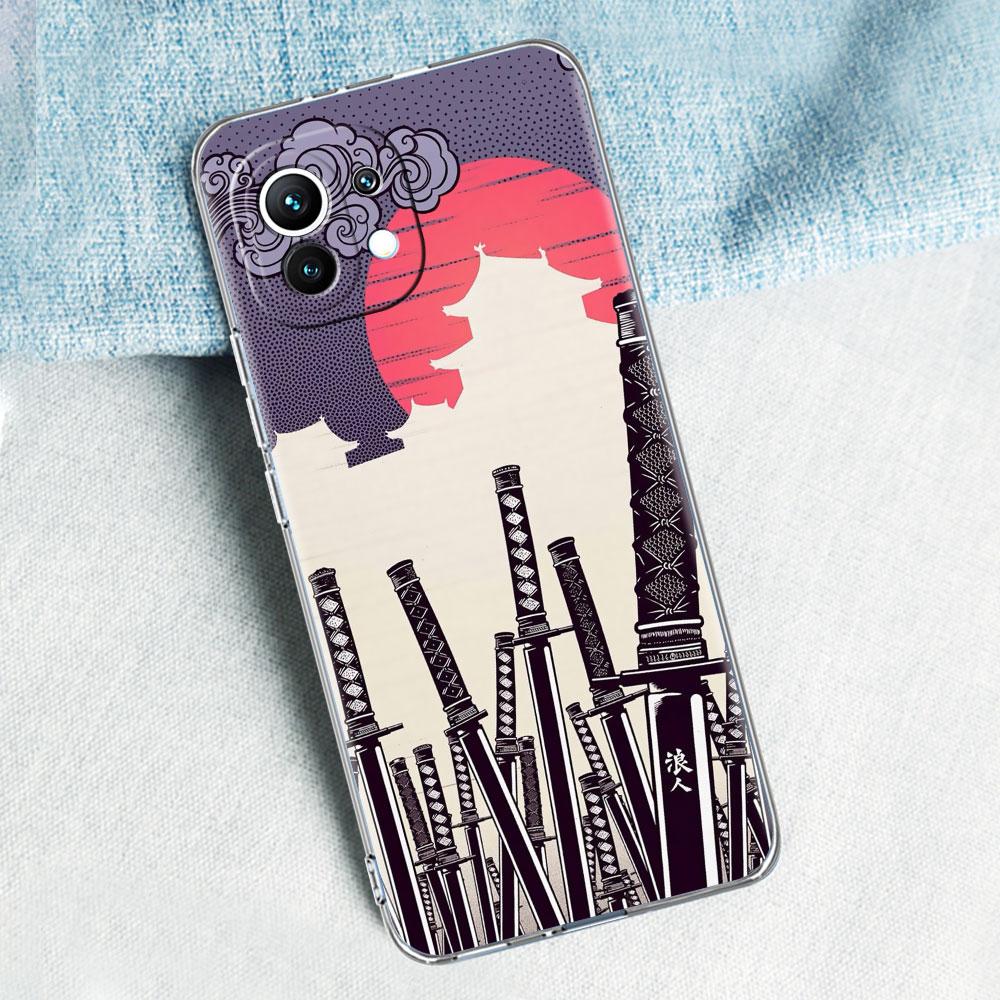 Мягкий прозрачный чехол для Xiaomi Mi Poco X3 NFC 10T Pro M3 Note 10 Lite 11 F3 9T F3 CC9 ТПУ силиконовый чехол для телефона Самурай Япония Искусство Кас