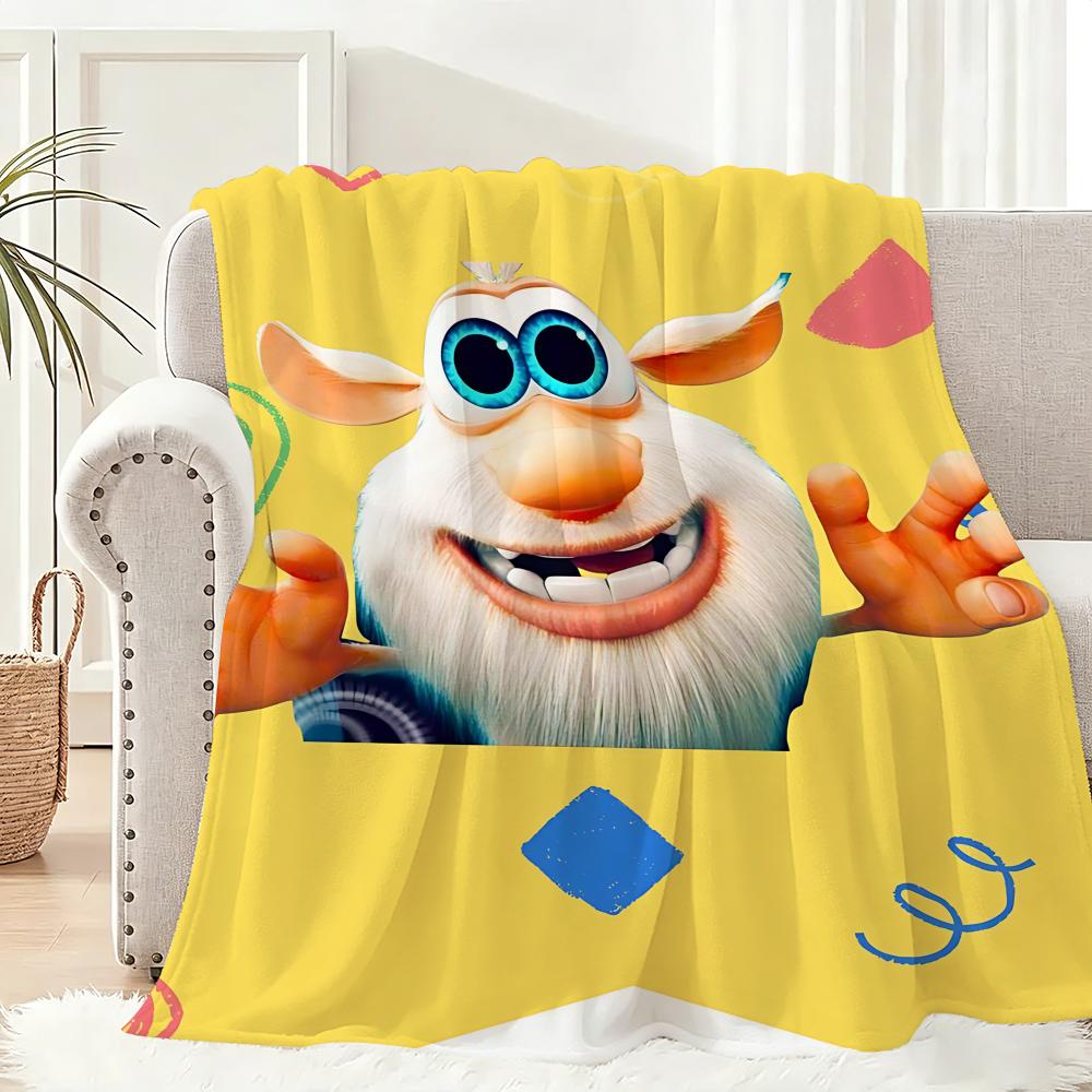Cute Booba Throw Lightweight g Flannel Blanket Soft Skinfriendly for Summer Cooling