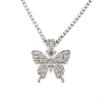Элегантное женское ожерелье с подвеской в виде бабочки из горного хрусталя