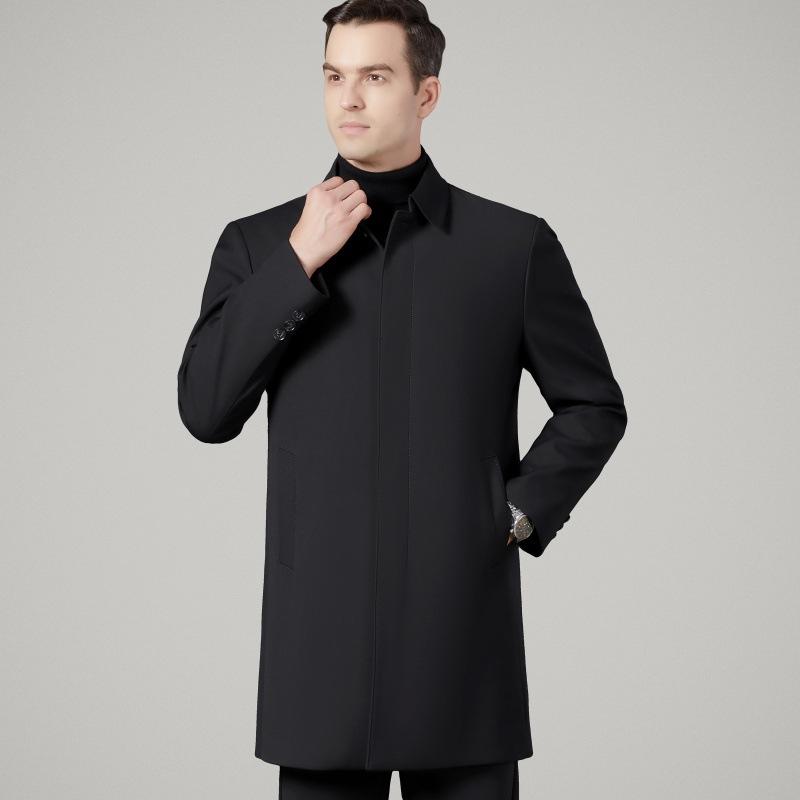 Куртка-пуховик средней длины для мужчин среднего и пожилого возраста, зимняя, для папы, деловая, повседневная, со съемной подкладкой, ветровка, куртка-лидер