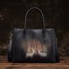 Cowhide Tote Large Capacity Head Layer Cowhide Deer Shoulder Straddle Bag Vintage Tote Bag