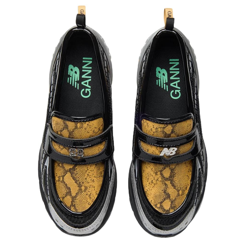 GANNI x New Balance 1906L Змеиная кожа Черный Серебристый Унисекс Кроссовки Осенний лист Серебристый-металлик U1906LGA