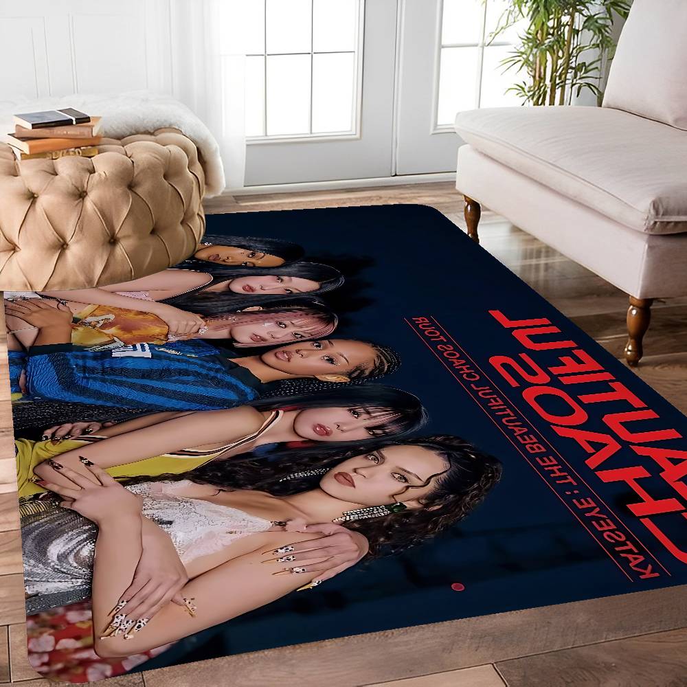 Kpop Band K-KatseyeS Room Mats Retro Multiple Choice Living Room Kitchen Rug Non-Slip Welcome Rug