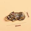Brass Animal Pixiu Coin Charms Pendant Statue Ornament Chinese Miniature Figurines Home Office Tabletop Decoration Accessories