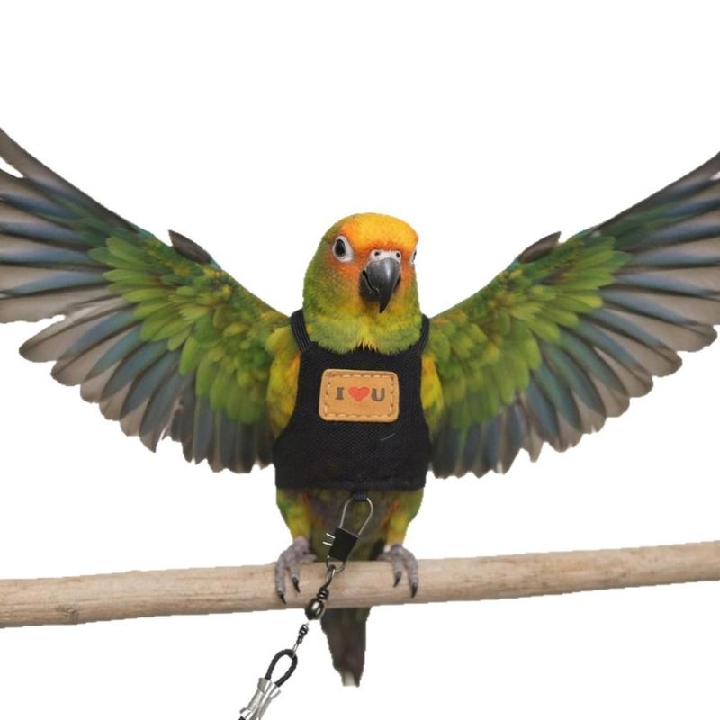 Parrots Flight Suit Harness Vest With Strong Leash Training Suit For Parrots Pet Bird Outdoor Exploration And Exercise