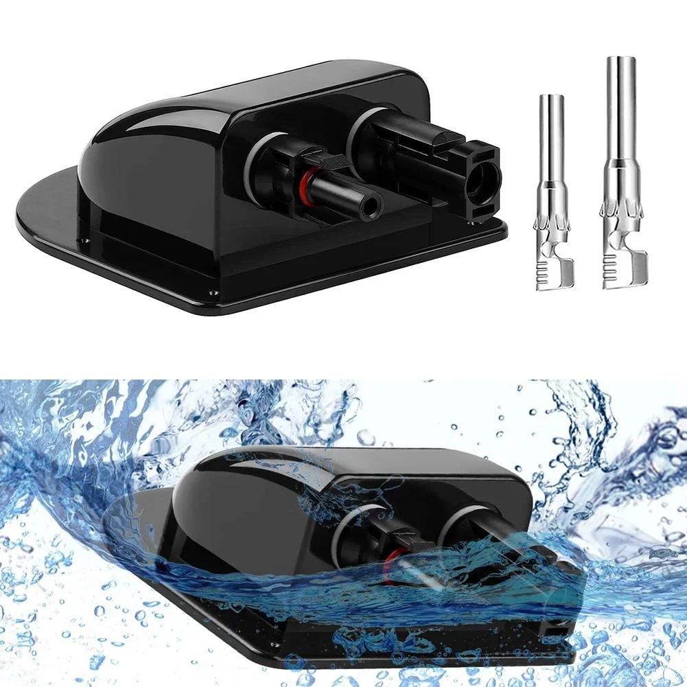 Photovoltaic RV Junction Box Double Hole Wire Cable Connector Solar Panel Sealing Box Waterproof For RV Caravan Motorhome Boat