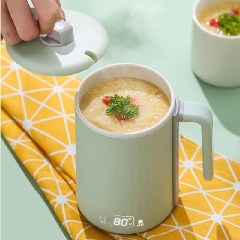 Мини-чашка для воды с электрическим подогревом из нержавеющей стали, многофункциональная чашка для здоровья, чашка с антипригарным покрытием, бытовой электрический чайник для тушения