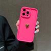 3D Золотое Сердце Силиконовый Мягкий Чехол Для Телефона Для iPhone 15 14 13 12 11 16 17 Pro Max XS XR 7 8 Plus SE Ударопрочный Конфетный Матовый Чехол