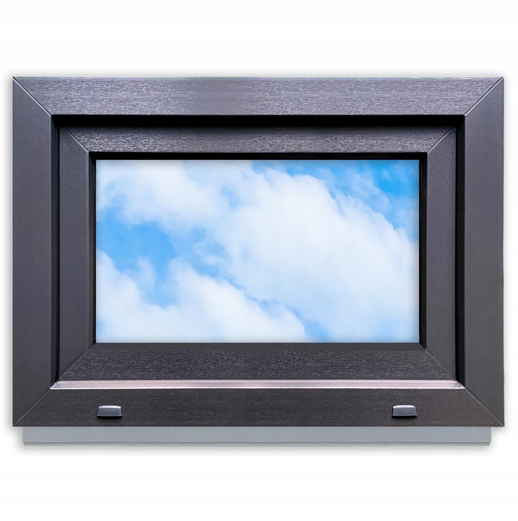 Okno Antracyt Pcv Standard Uchylne 70X50 700X500 Dwuszybowe Nowe Uchylane