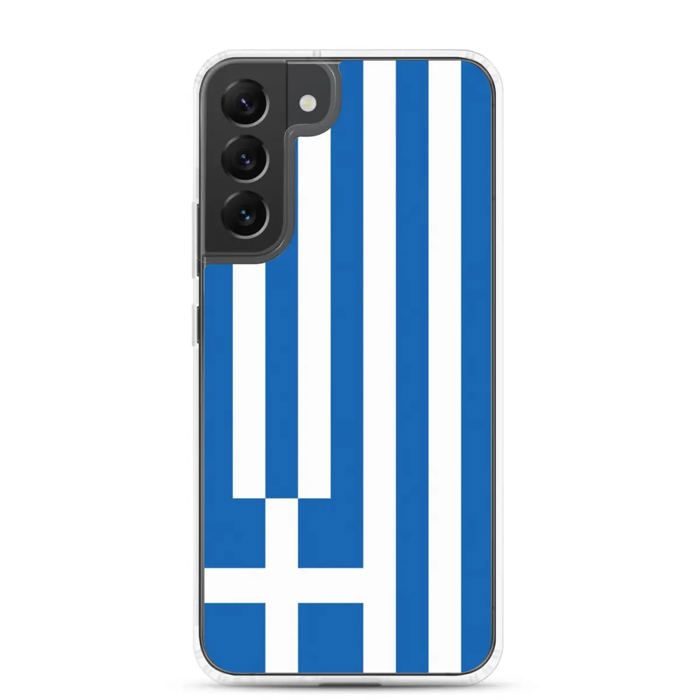 Coque Téléphone - Samsung - Galaxy S22 Ultra - Drapeau Grèce - Souple - Multicolore