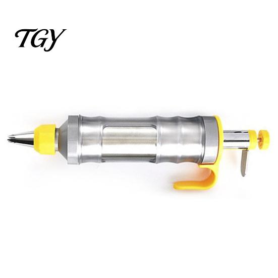 Kitchen Gadget for DIY Baking Stainless Steel Icing Dispenser with Nozzles, Cookie Press And Cake Decorating Tool, Reusable Frosting Piping Set Making